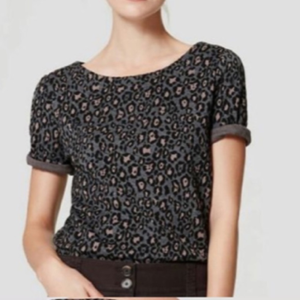 LOFT Animal Print Top